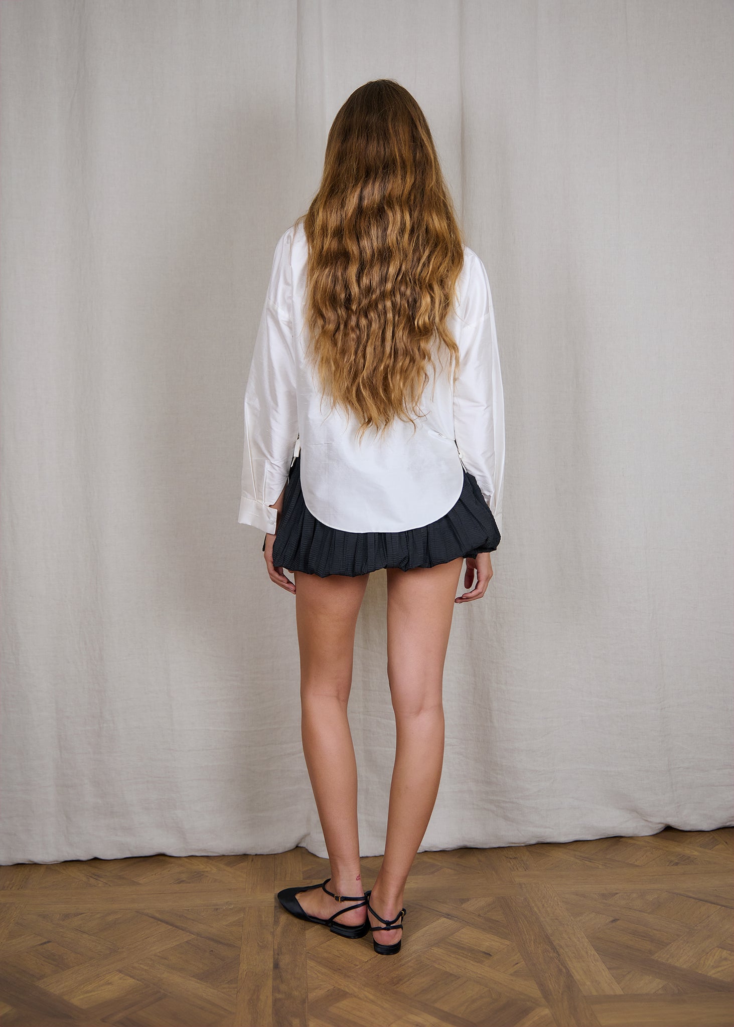 Camisa Gina Seda Blanca Espalda Marta Martí