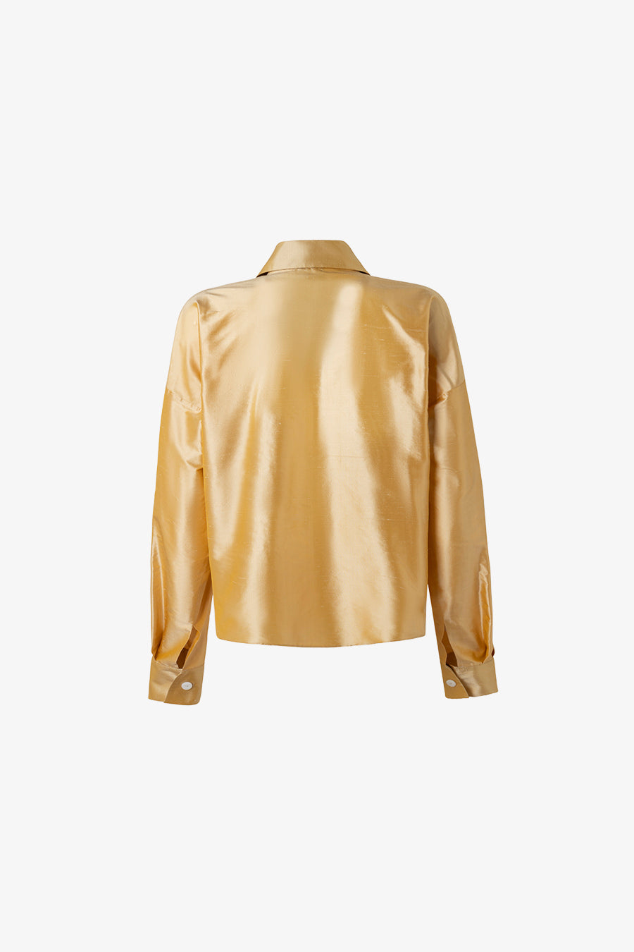 Camisa Gina Seda Dorada Detalle Espalda Marta Martí