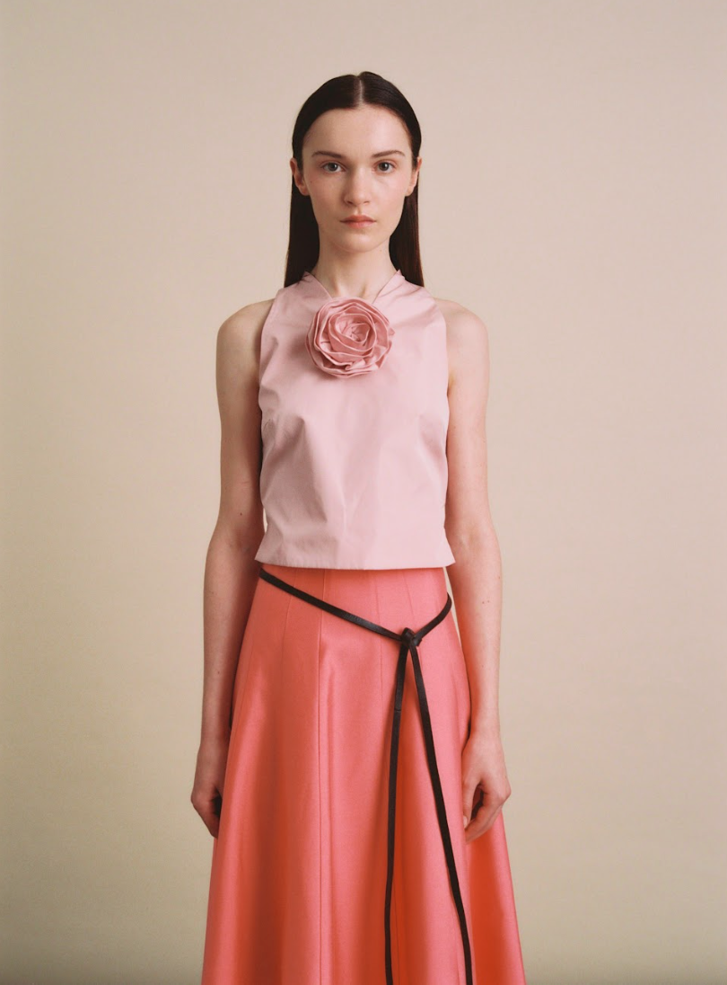 TOP TAFETÁN ROSA