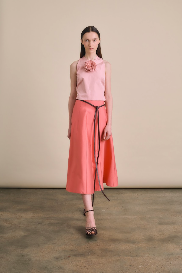 TOP TAFETÁN ROSA