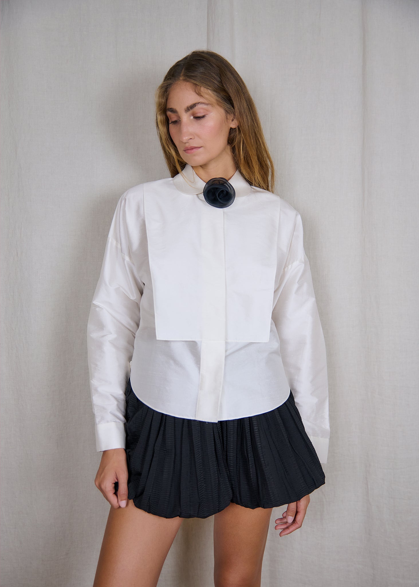 CAMISA GINA SEDA BLANCA