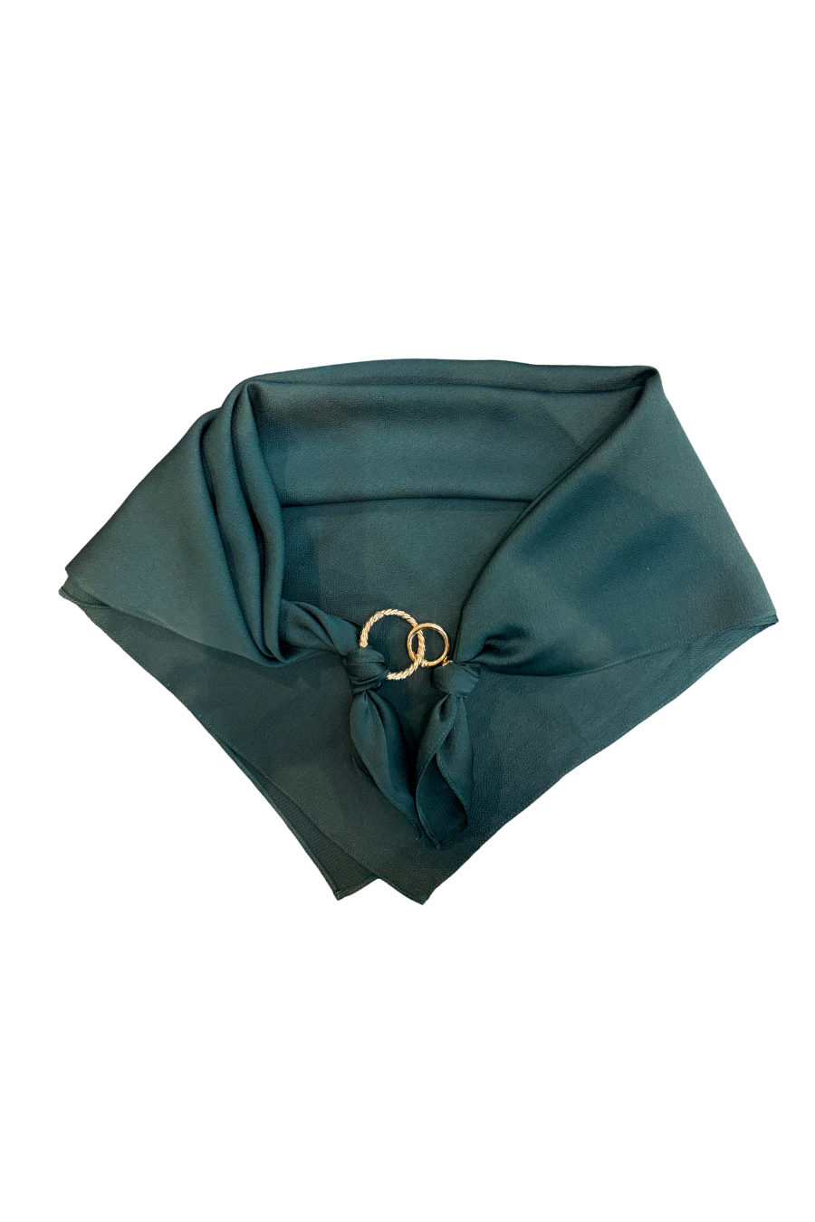 PAÑUELO VERDE CON PIEZAS BROCHE