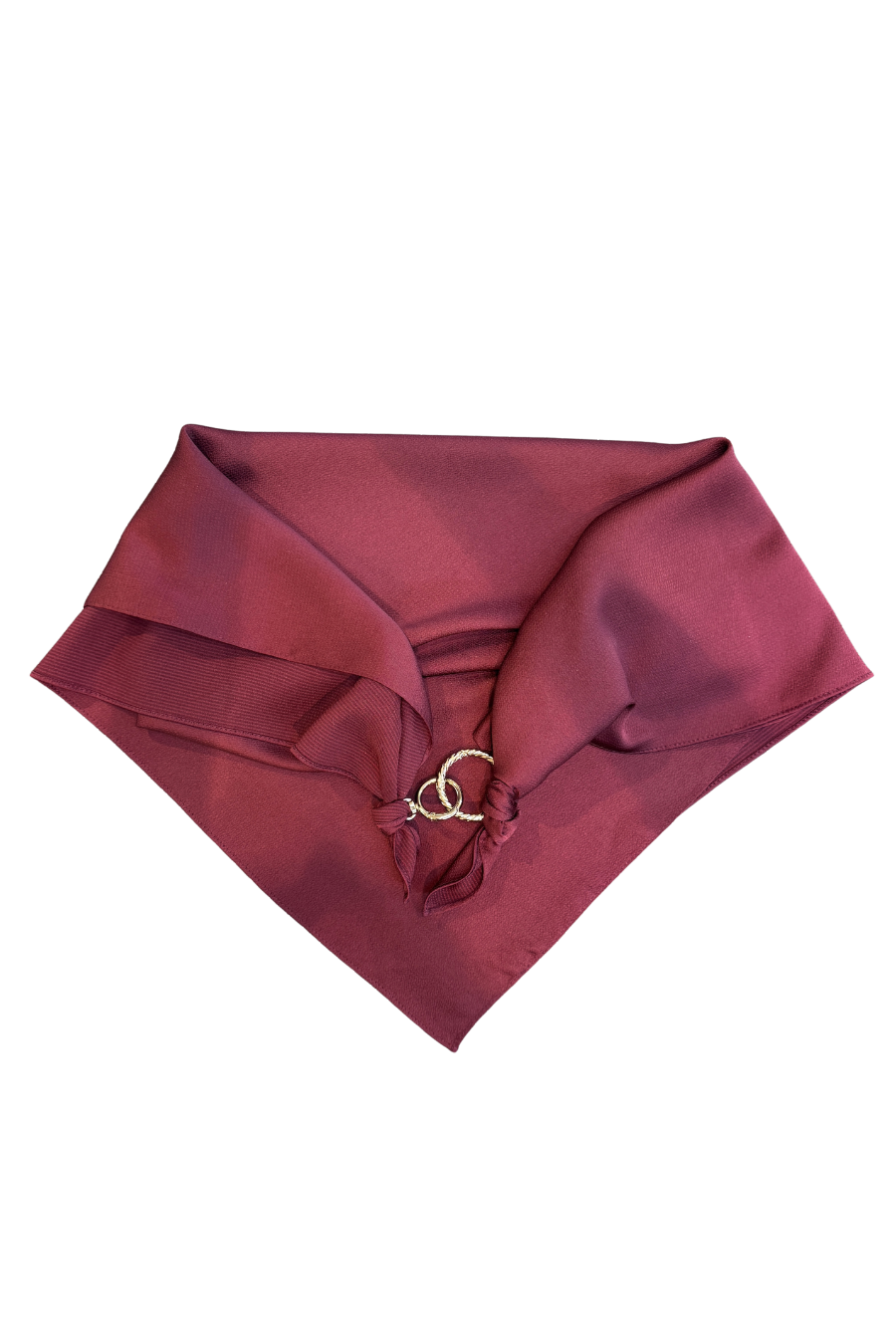 PAÑUELO GRANATE CON PIEZAS BROCHE