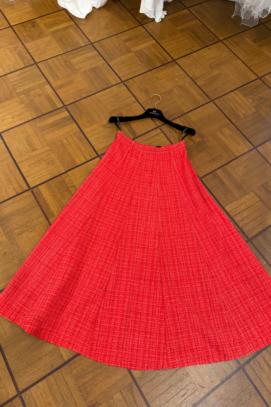 FALDA TWEED ROJA