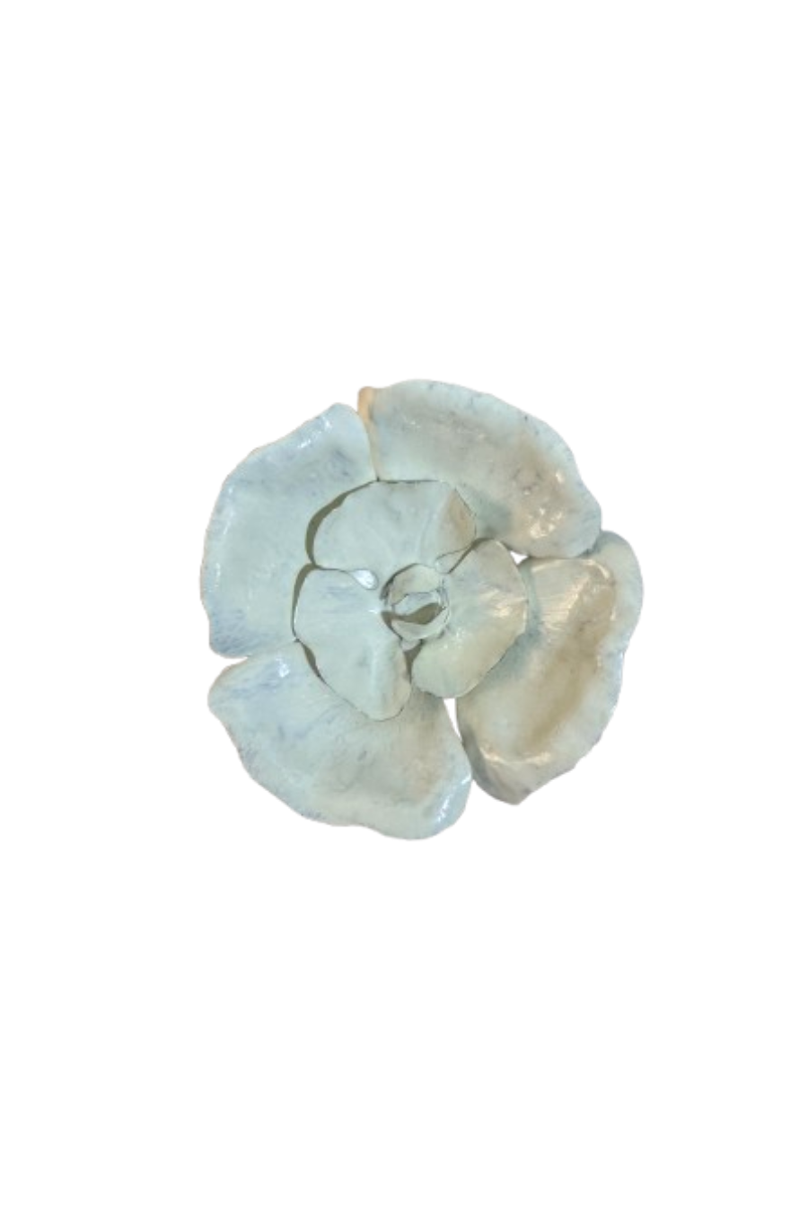FLOR JOYA BROCHE GRANDE CERÁMICA BLANCA