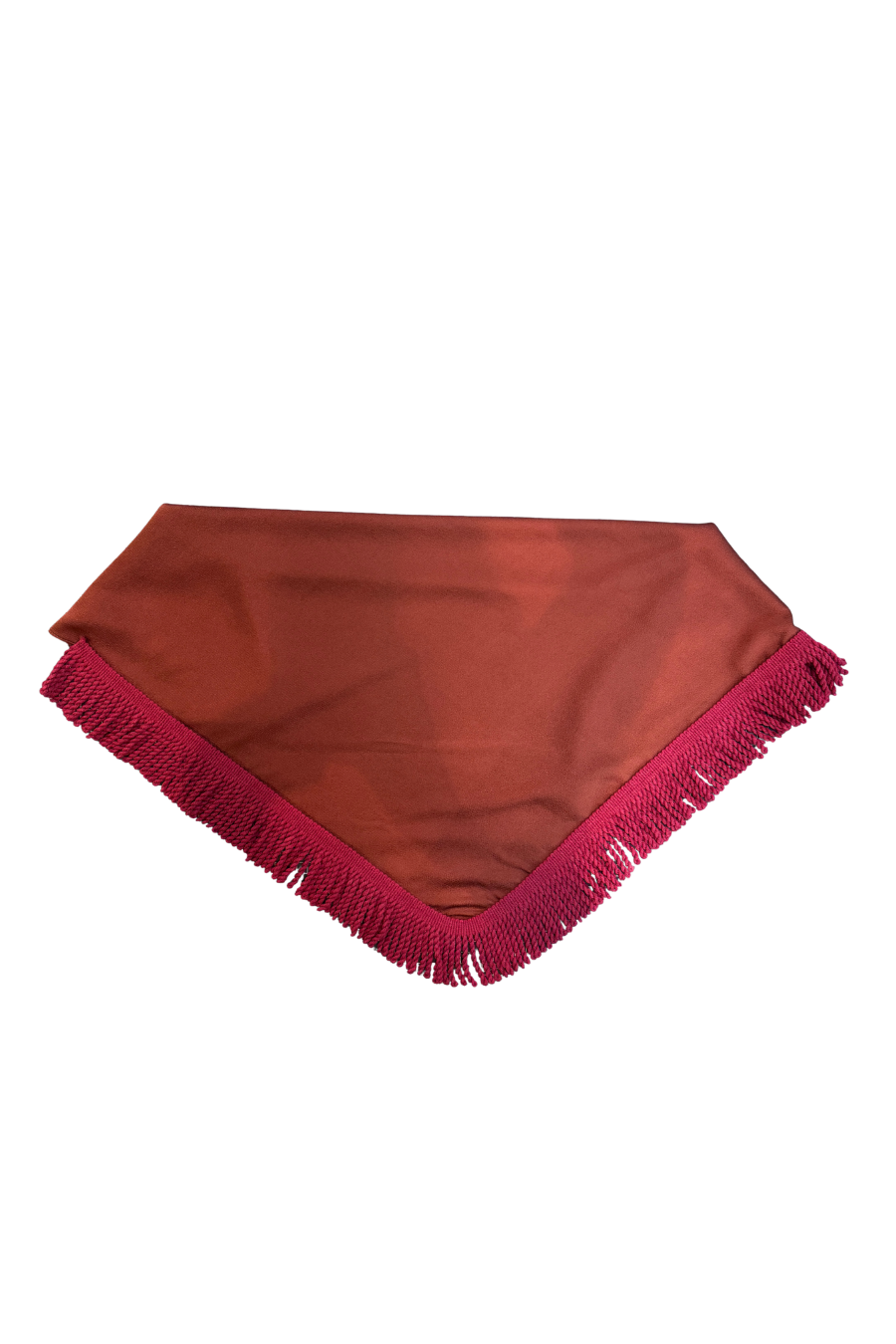 PAÑUELO MARRÓN CON FLECOS GRANATES